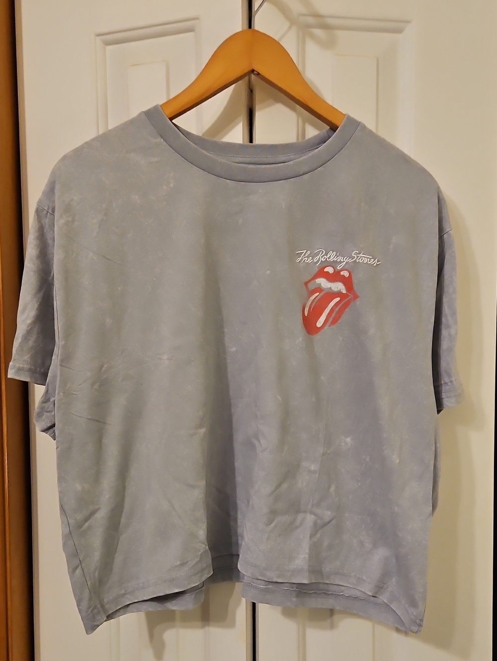 The Rolling Stones Gray Acid Wash Graphic T-Shirt Size 2X NWT (Short Top)